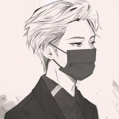 高清帅气戴口罩的动漫男神头像图片