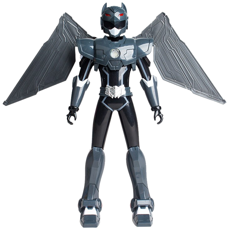 展高jumpgo 男孩儿童玩具 迷你特工队x机甲机器人公仔人偶变形玩具枪