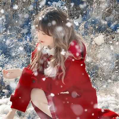 雪地女生头像唯美意境超好看的女生头像可爱