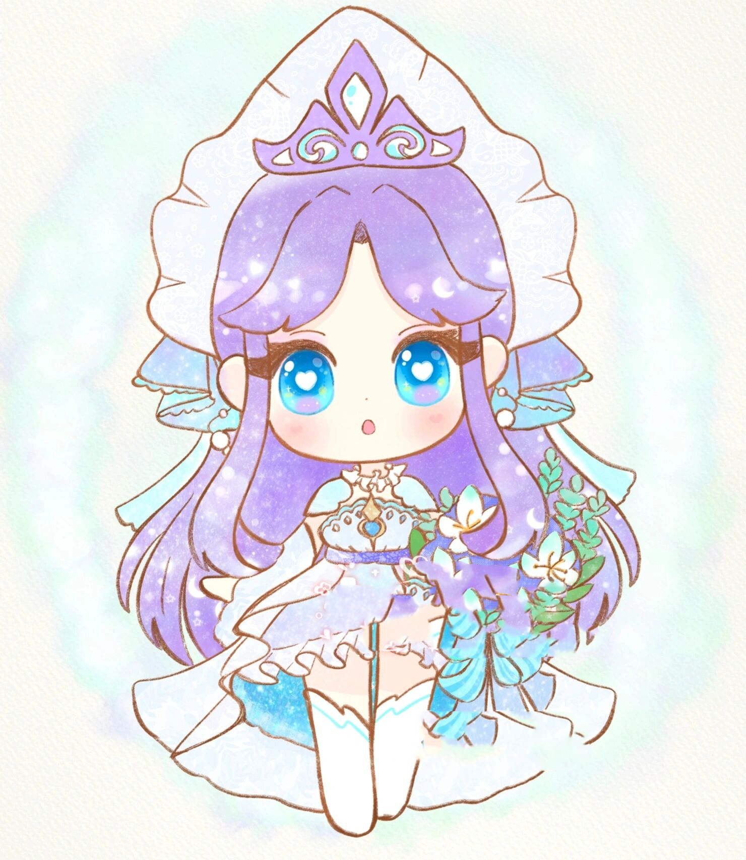 王者荣耀q版卡通画瑶 和大乔 画画分解图    王者荣耀画画 瑶 时之