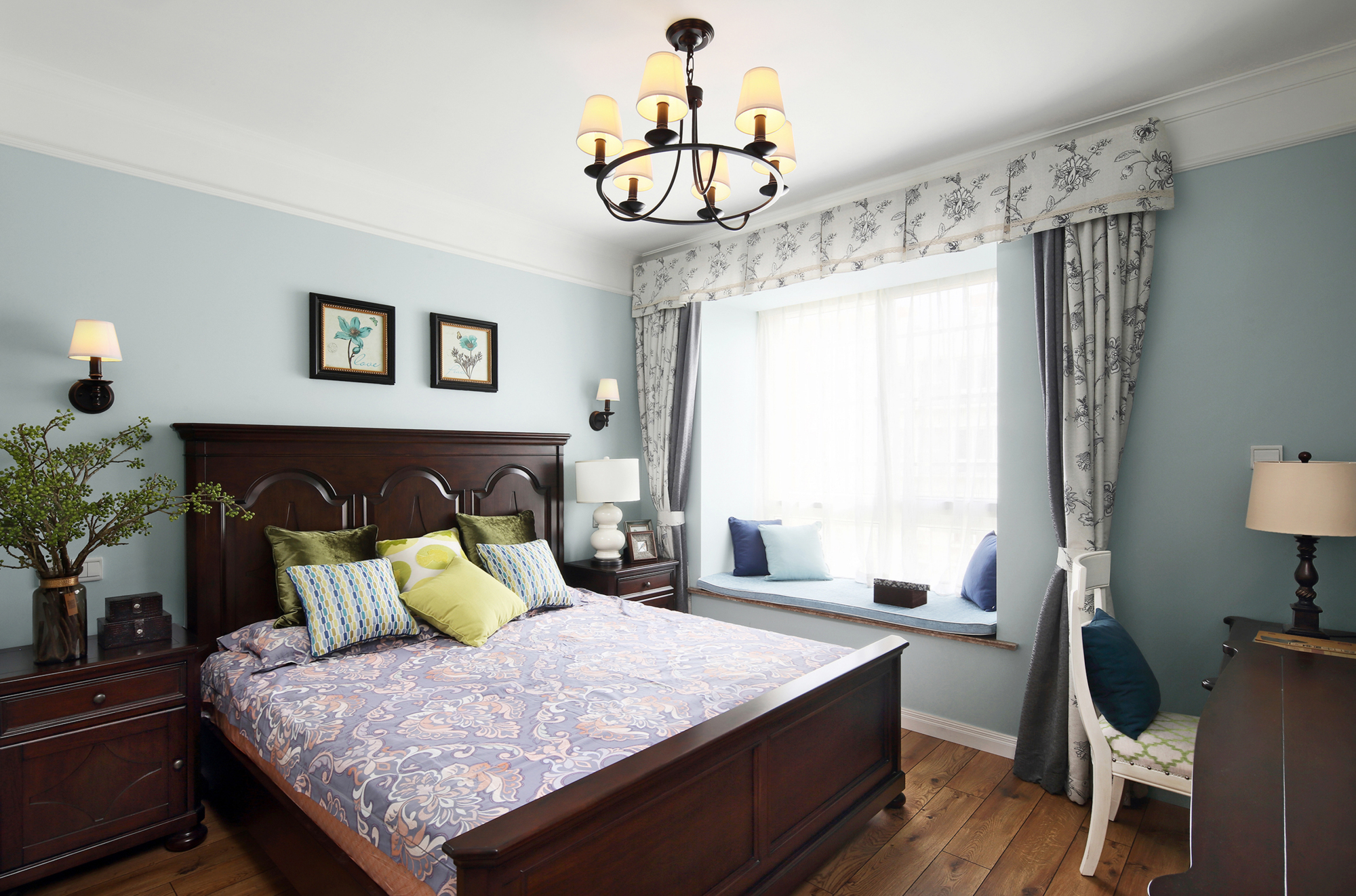 130㎡美式风格卧室装修效果图