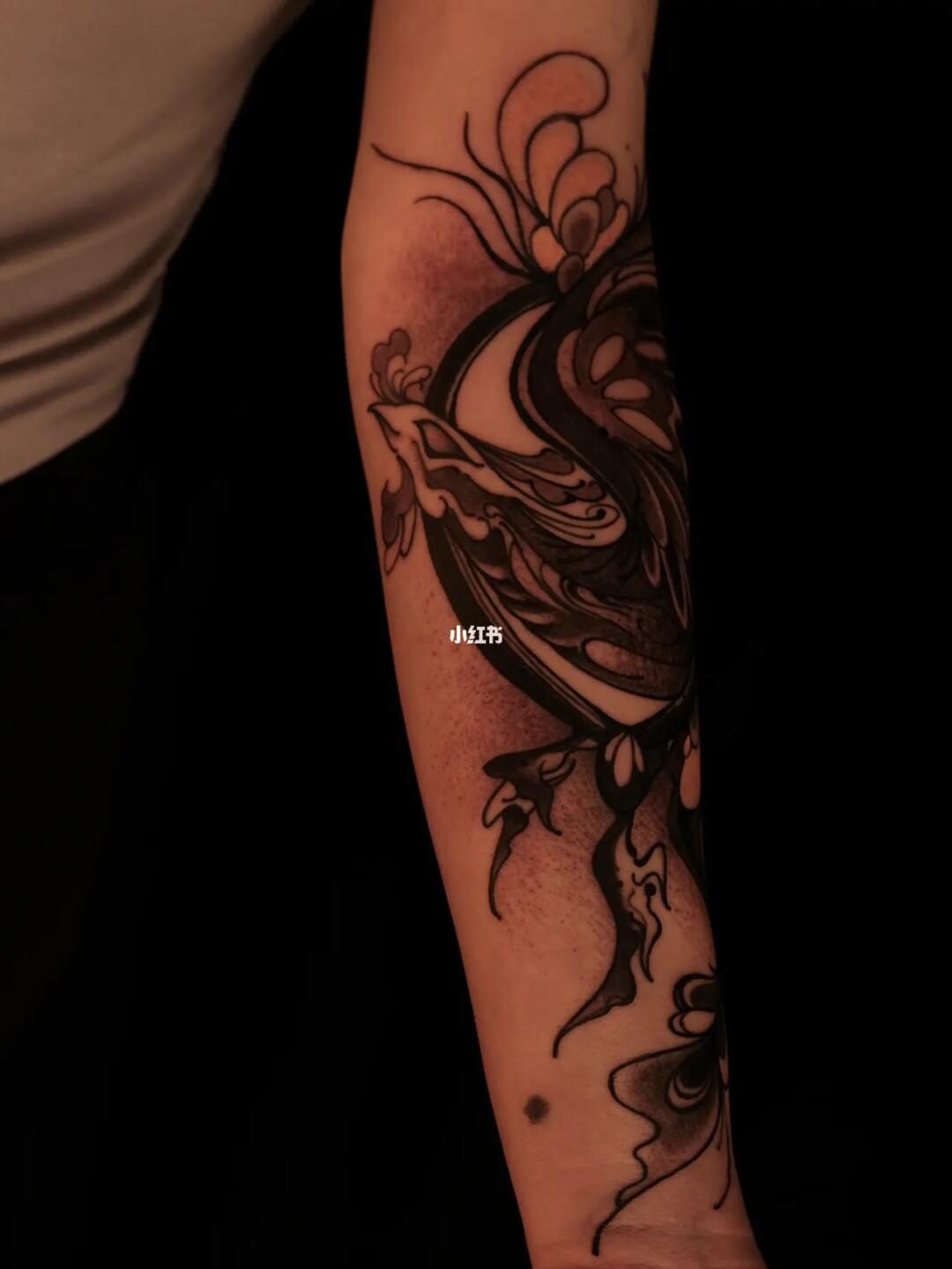 把凤凰的局部dna提取出来#我的纹身分享#女生纹身#纹身遮盖#凤凰纹身