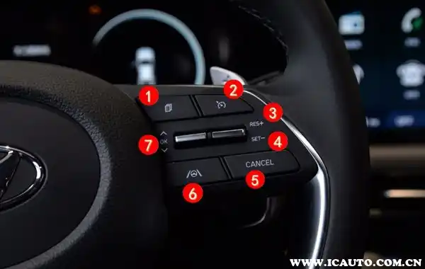现代索纳塔定速巡航怎么用索纳塔自动巡航按键图解