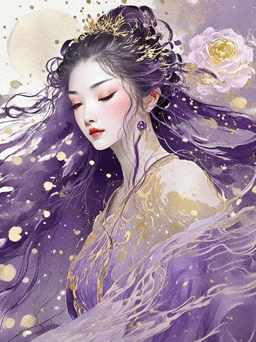 意境水墨|紫衣女子.如果紫霞没有选择她的至尊宝,自己一个人恣 - 抖音