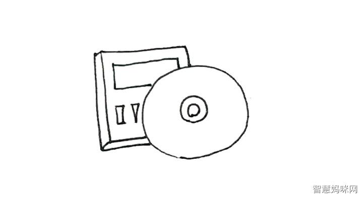 cd光盘简笔画