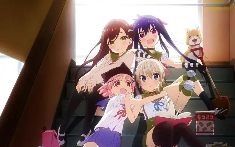 学园孤岛校园四大美少女动漫图片分享