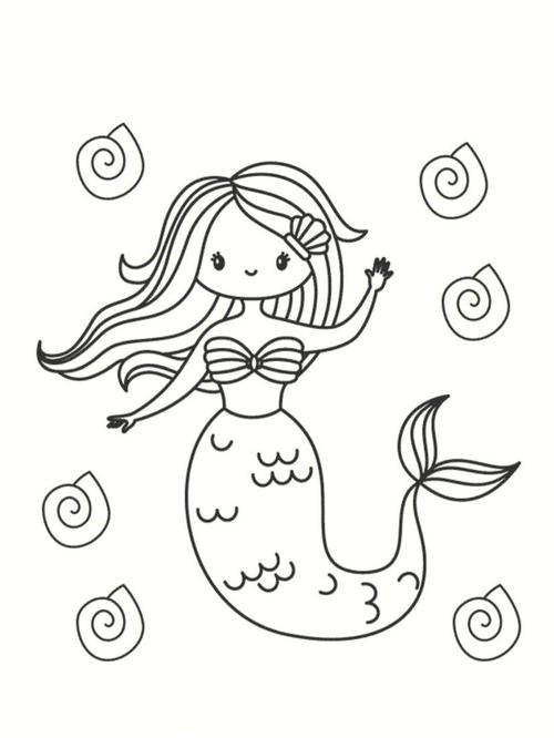 美人鱼简笔画简单步骤