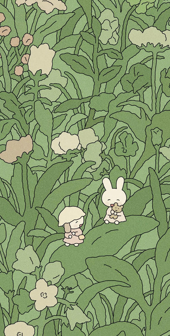 动漫小清新浅绿色背景图片【浅绿色壁纸】