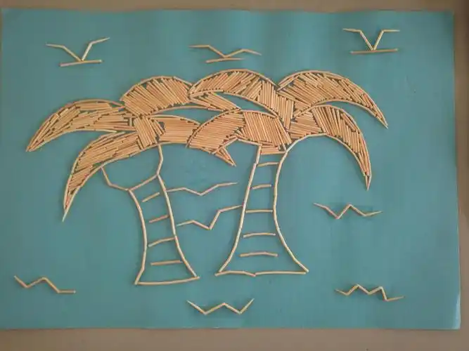 手工作品(牙签贴画)