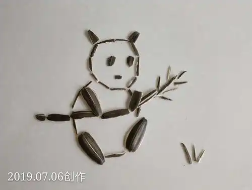 我的手工: 瓜子皮拼画