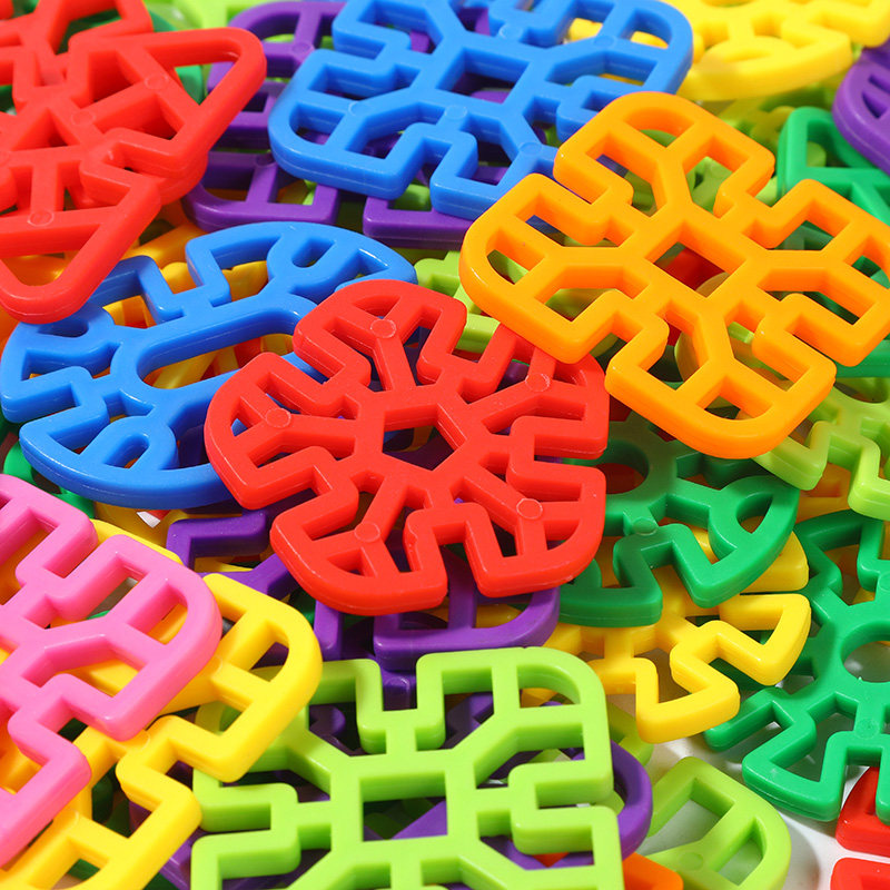 儿童大号加厚立体雪花片几何拼图塑料拼插积木益智拼装玩具3-6岁