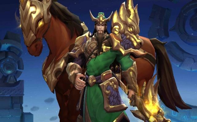 被誉为"武圣",骁勇善战,游戏中关羽虽然一袭青衣,却难以遮掩他的肌肉