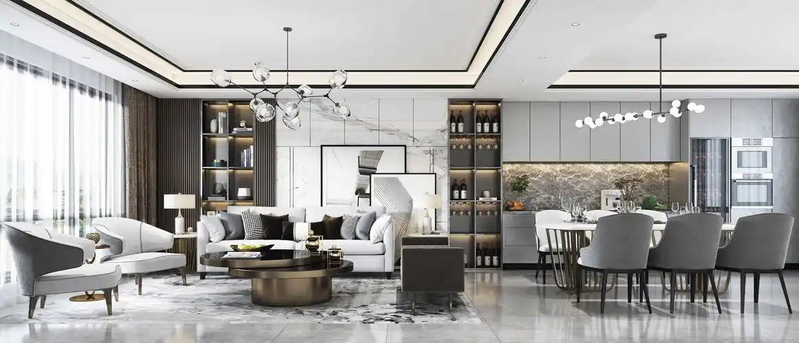 现代轻奢客厅100例