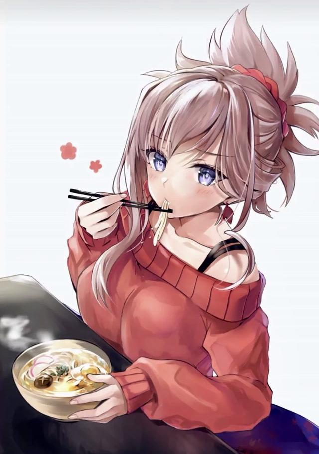 吃东西的动漫小主,最后一张最可爱