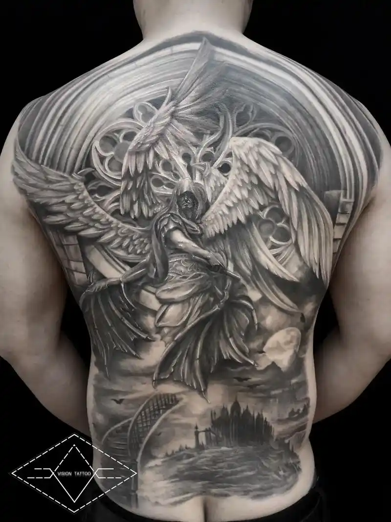 灵感来源路西法从天使堕落成恶魔的过程 翅膀