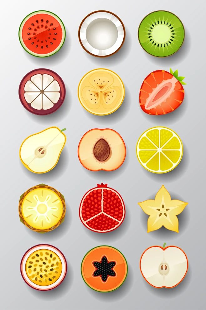 08:15:05切开的卡通水果素材线描-水果huholly该采集也在以下画板加载