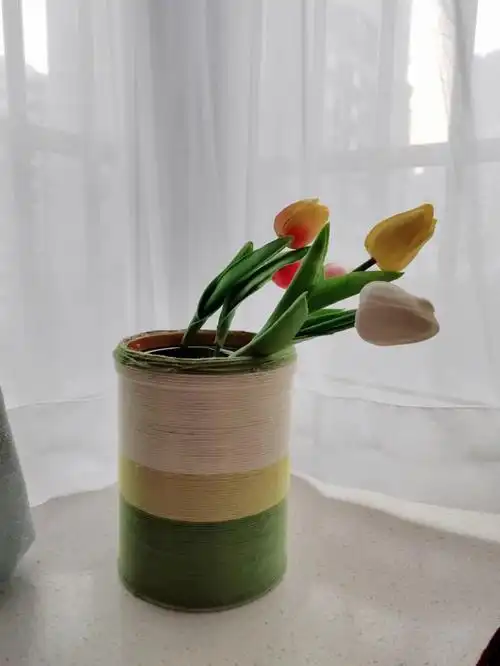 奶粉罐改造花瓶