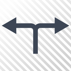 分岔分岔左箭头右矢量图标照片