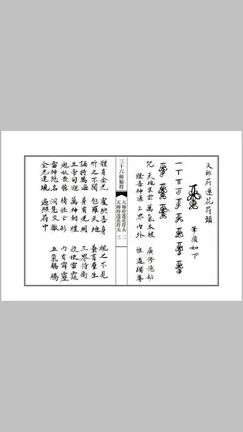 天师五雷符符秘结构,天师五路招财符符秘结构,豁落灵官王元帅符几种