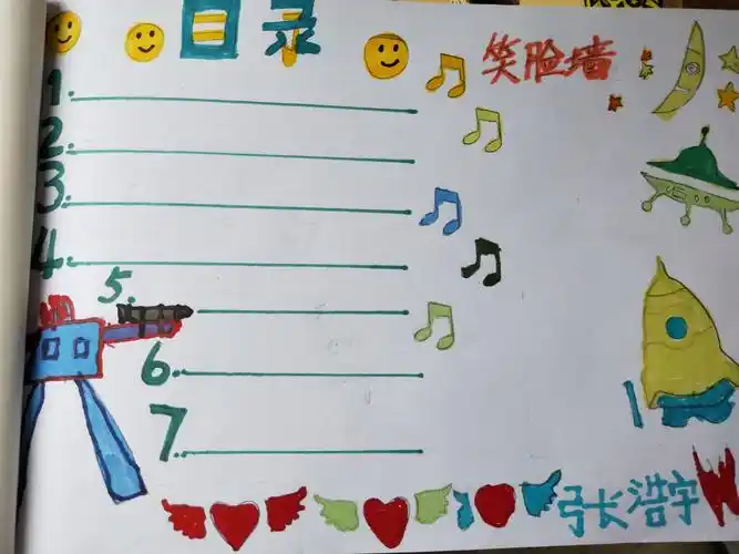 一年级一班小朋友的优秀美术作业之目录篇