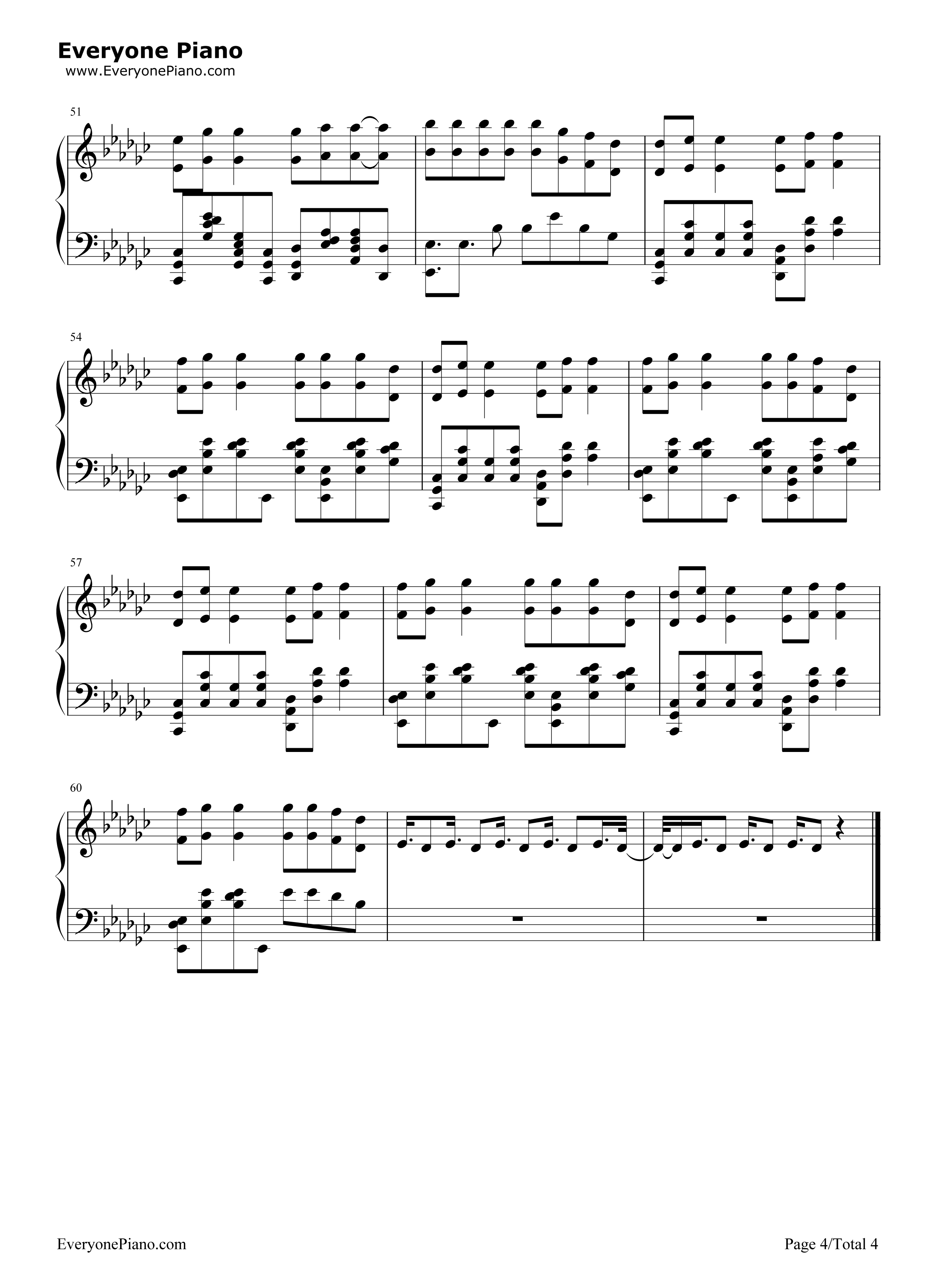 pdd洪荒之力-hoaprox五线谱预览4-钢琴谱文件(五线谱,双手简谱,数字谱