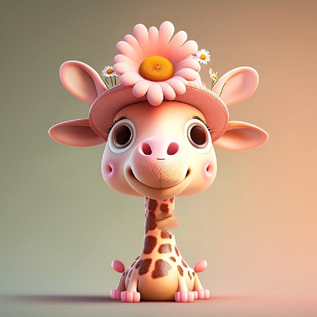 呆萌可爱的长颈鹿第四弹 粉色少女心