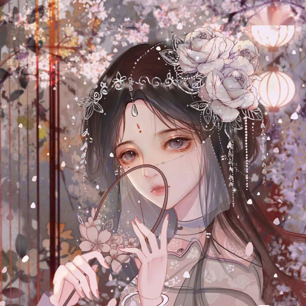 动漫女生头像:精美绝伦的古风女生头像_初恋_过往_花也