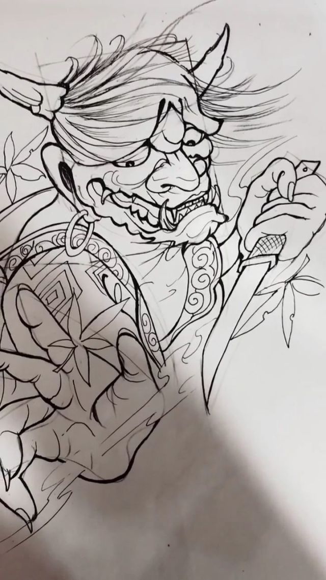 班诺  纹身手稿