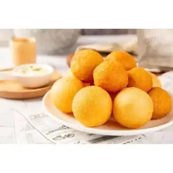 小伙子爆浆芝士球 韩式炸鸡用奶酪夹心芝士球 网红油炸小吃半成品