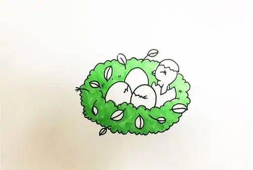 鸟窝怎么画