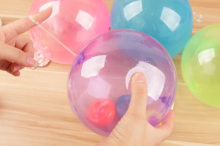 透明泡泡球充气球吹气球 bubble ball 创意减压玩具弹力球送吹管