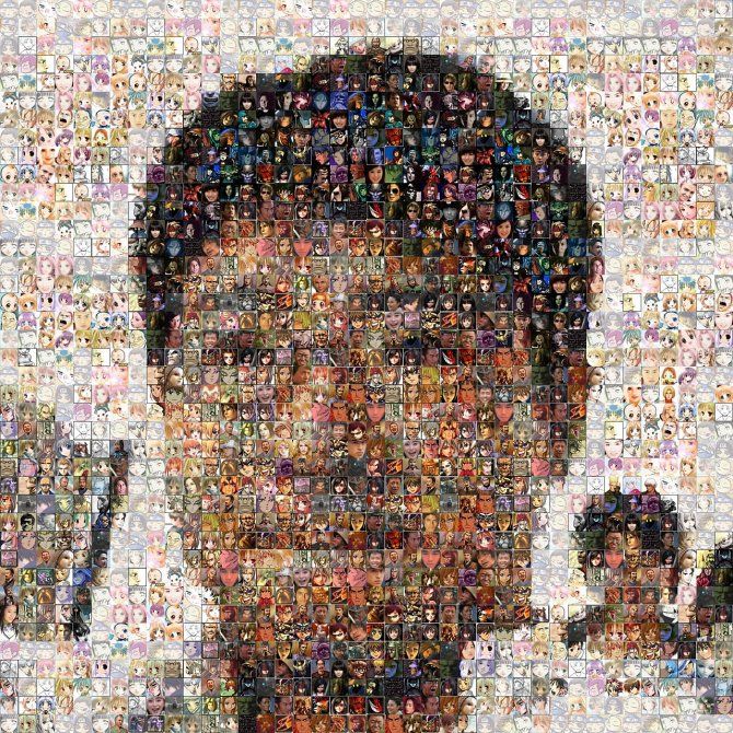 什么软件能合成这种很多小图拼成的大图,如像以下这个图片