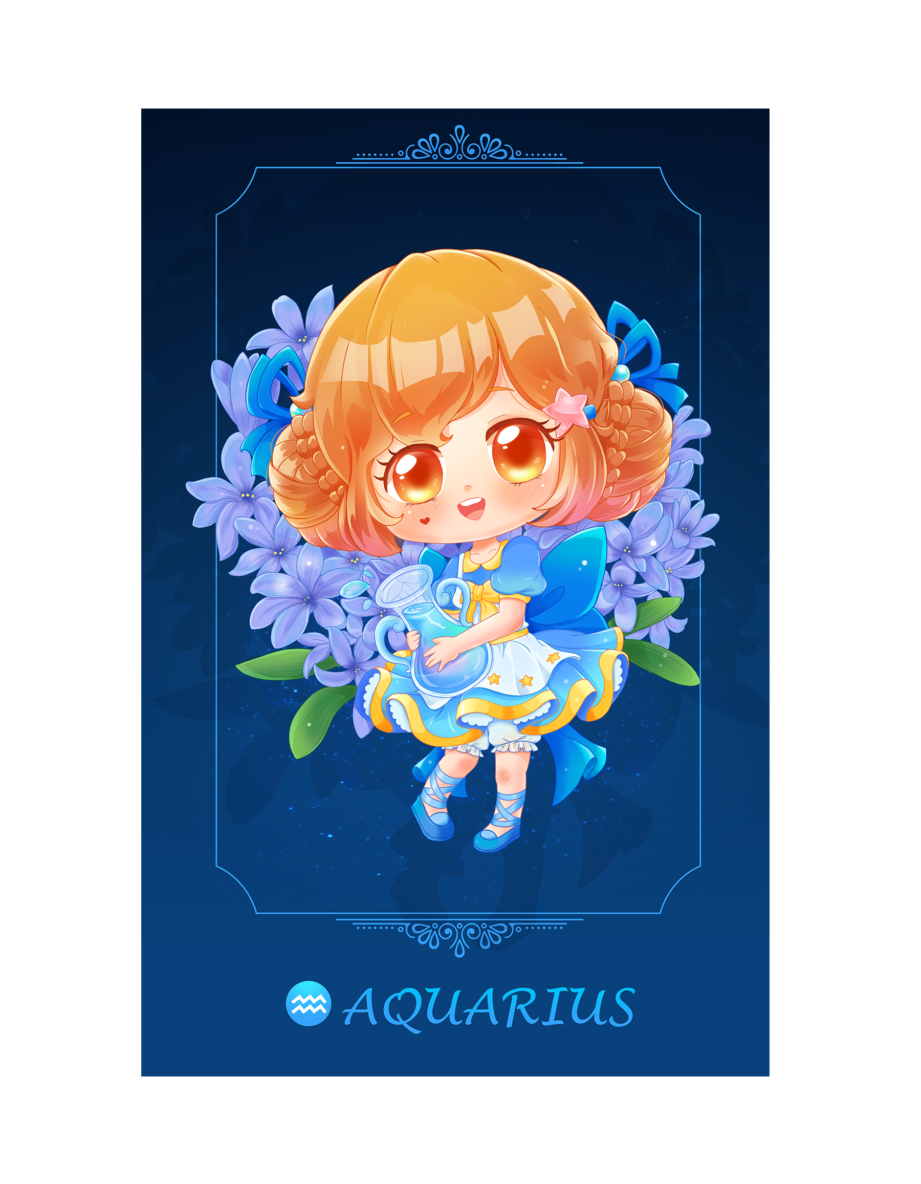 《12星座小姐姐q版形象》