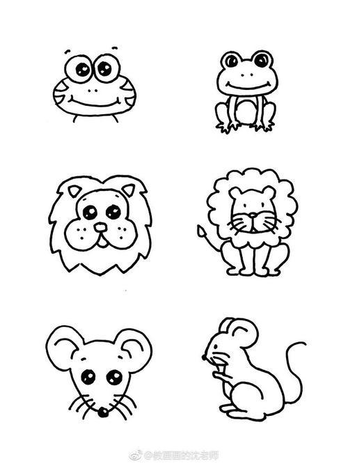 画各种的小动物的简笔画