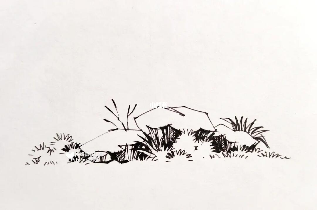 环艺快题  #马克笔手绘  #手绘石头画  #室外手绘  #室外手绘效果图