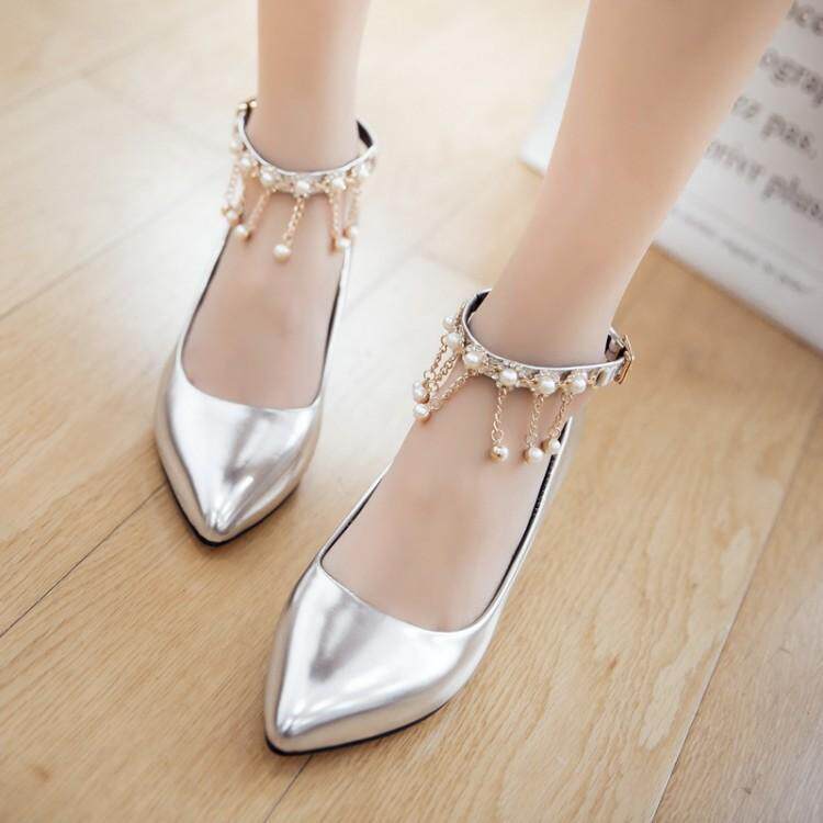 女童公主鞋春季儿童高跟鞋细跟主持礼服鞋女孩舞台钢琴表演出皮鞋