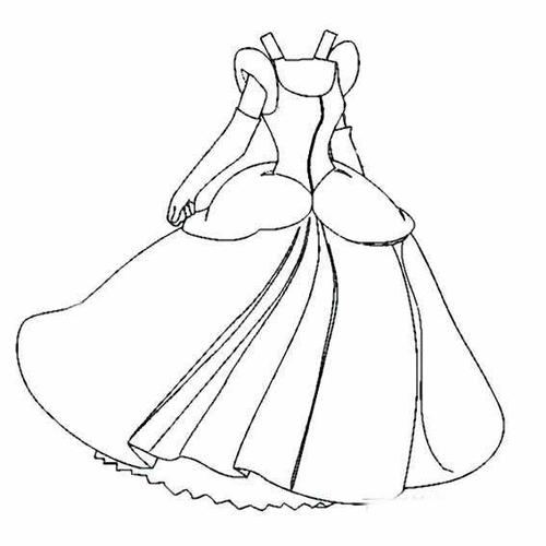 服装简笔画穿着类简笔画教你学画漂亮裙子的简单画法