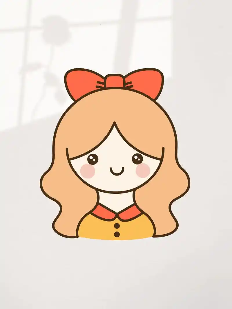 教你画可爱小女孩简笔画,女孩头像简笔画~#简笔画  #育儿简 - 抖音