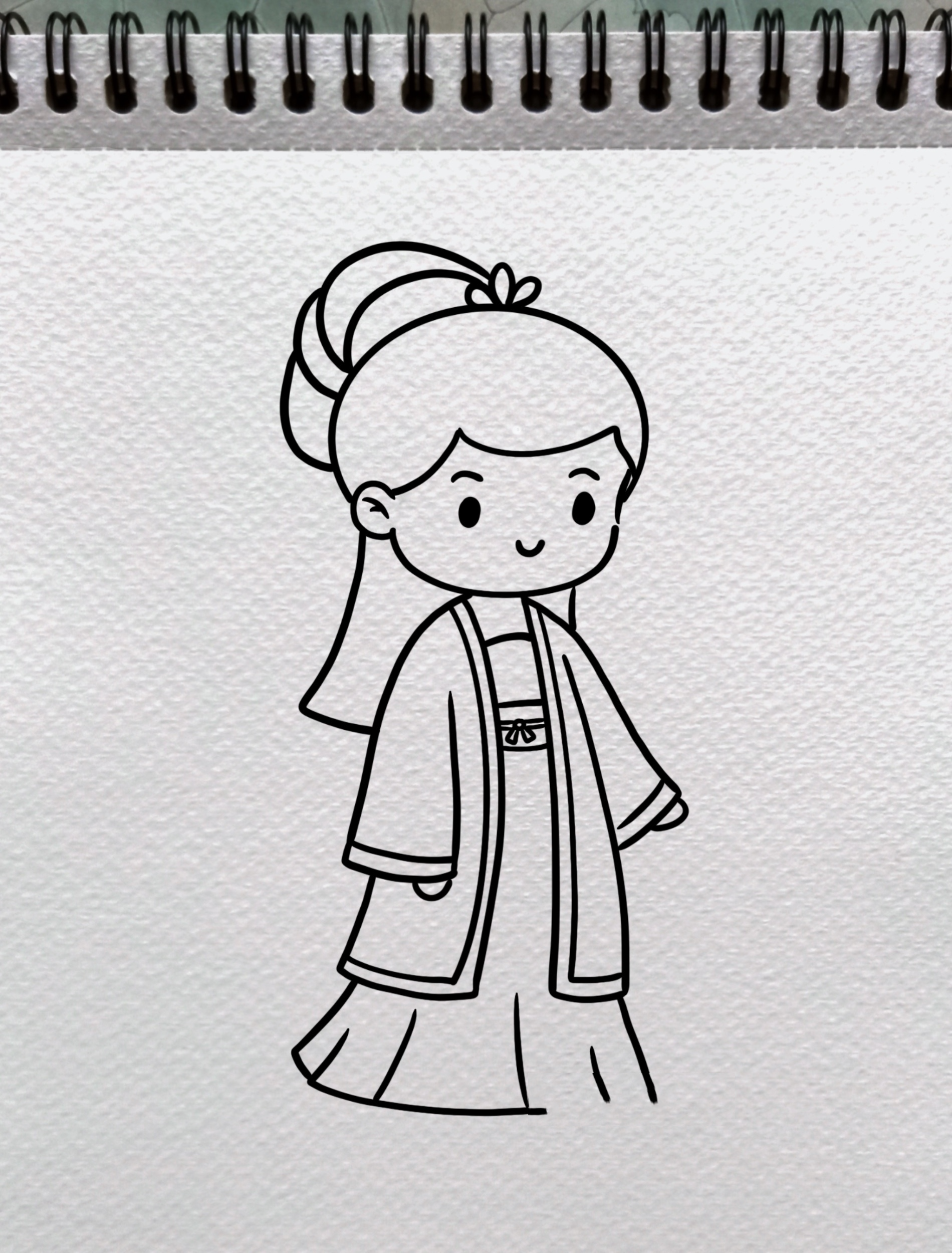 简笔画|可爱古风小姐姐人物小头像女孩卡通 手帐素材 人物头像 创意