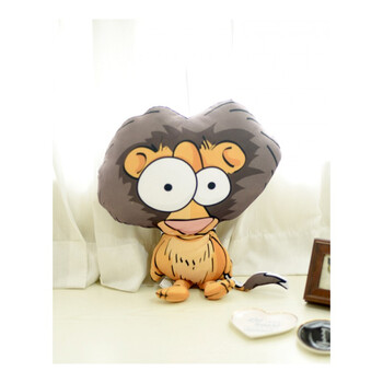 q版卡通动物网红家居沙发汽车抱枕靠枕儿童房飘窗装饰拍照道具 狮子