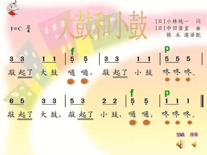 一年级下册音乐课件第三单元大鼓和小鼓1苏少版