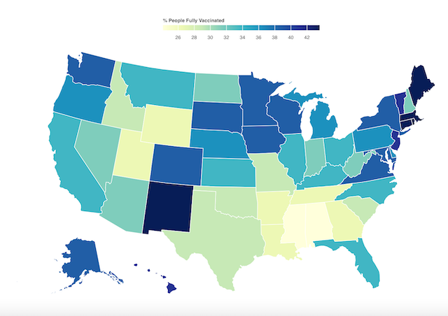 美国新增新冠病例放缓专家基本可以用疫苗接种的大面积铺开来解释
