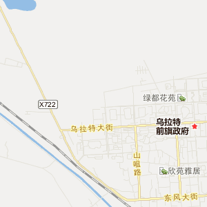 巴彦淖尔市乌拉特前旗金融休闲地图