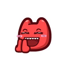 s35【魔鬼猫表情-鼓掌】#全身 动态 小红脸 q版 迷你 欢迎 拍手叫好