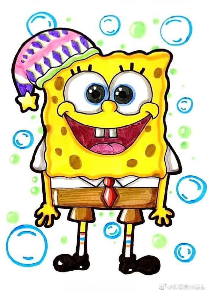 一组可爱的动漫风马克笔作品,简单好学,适合借鉴临摹~#画画##创意美术