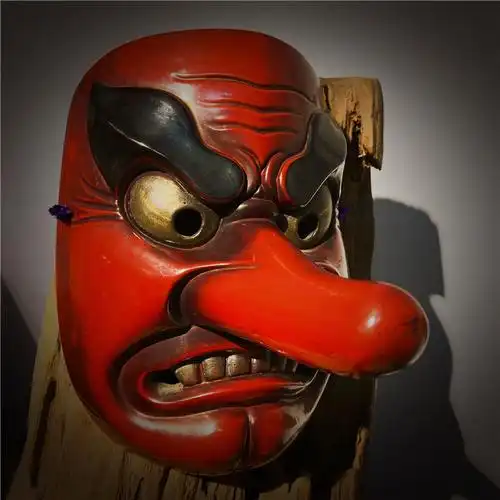 鸿木斋 日 本能面面具 天狗面具 cj270-cj271