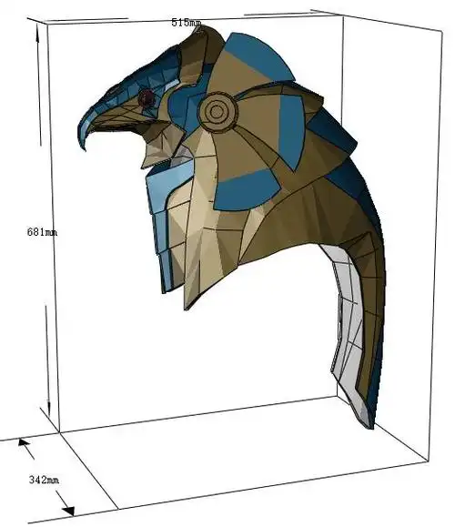 星际之门面具头套5款纸模型