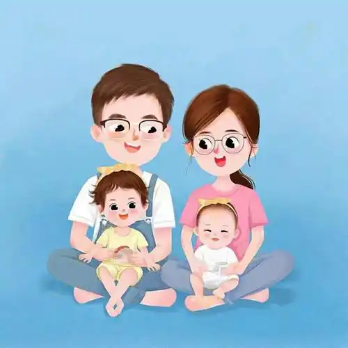 亲子头像一家四口 高清好看的一家四口微信头像图片_感情头像_头像屋