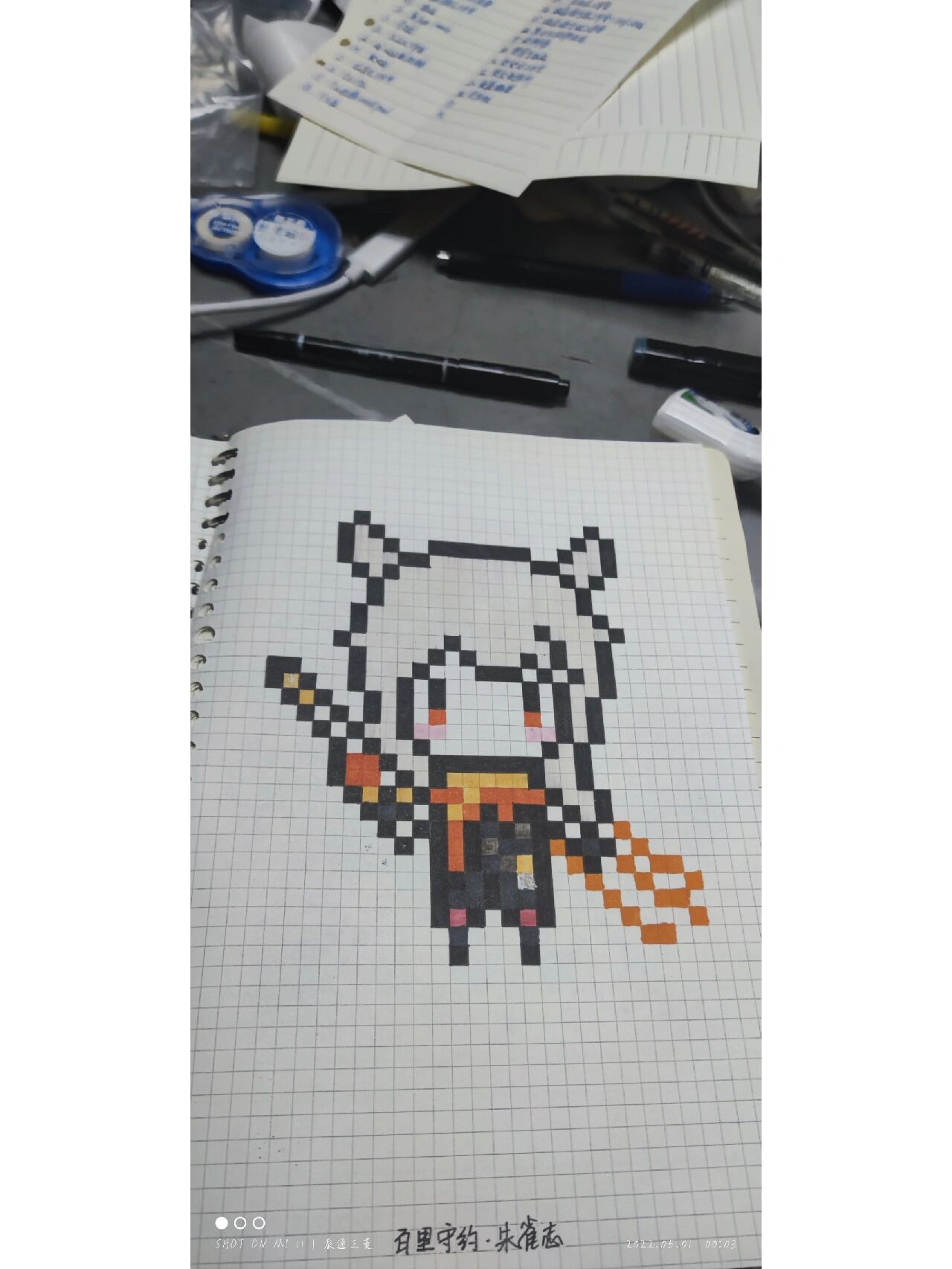 王者荣耀像素画临摹193:百里守约-朱雀志 图临摹于