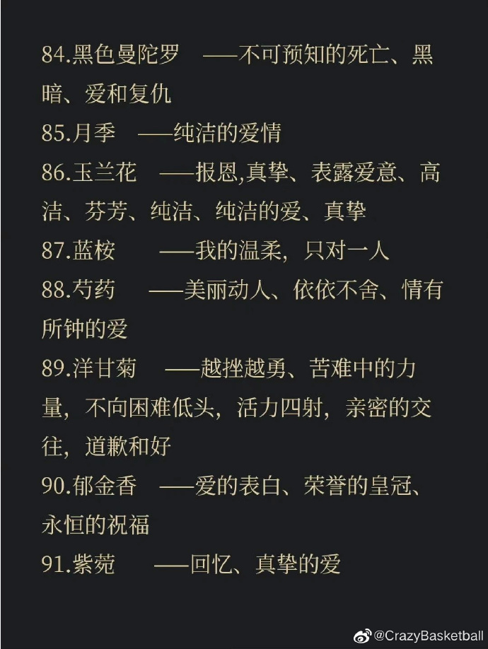 常见花语大全(100种常见花的花语)